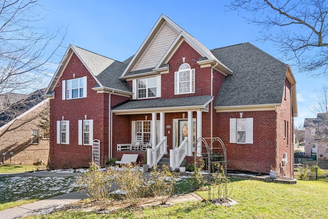 front of property featuring a front lawn