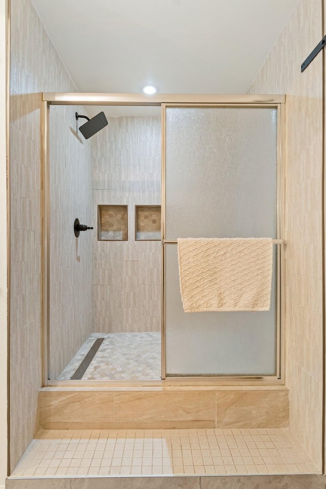 bathroom with walk in shower