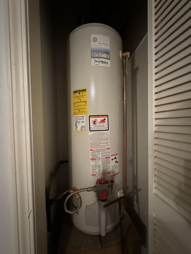 utilities featuring gas water heater