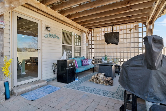 view of patio / terrace featuring outdoor lounge area