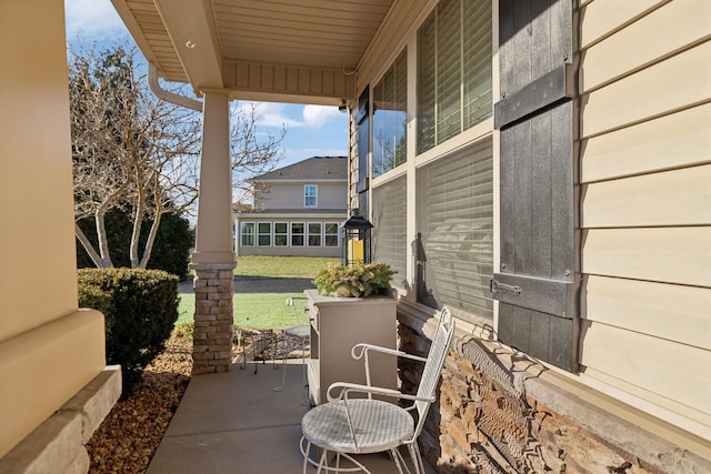 view of patio / terrace with a porch