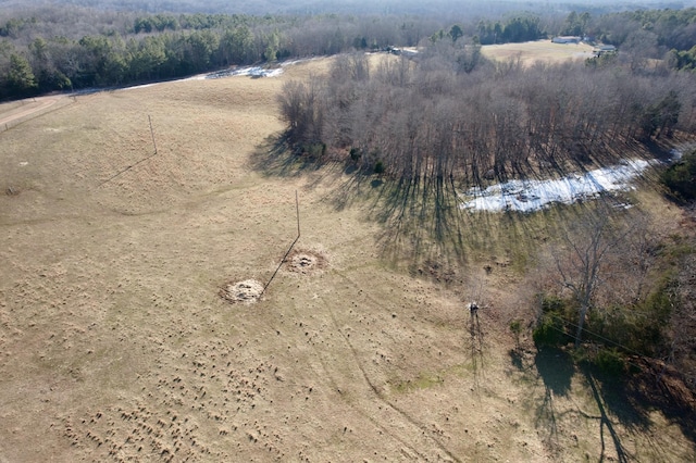 drone / aerial view with a rural view