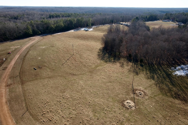 drone / aerial view featuring a rural view