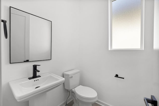 bathroom featuring sink and toilet