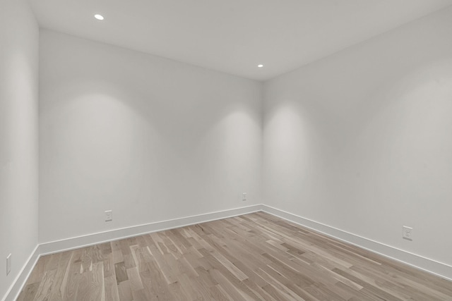 empty room featuring light hardwood / wood-style floors