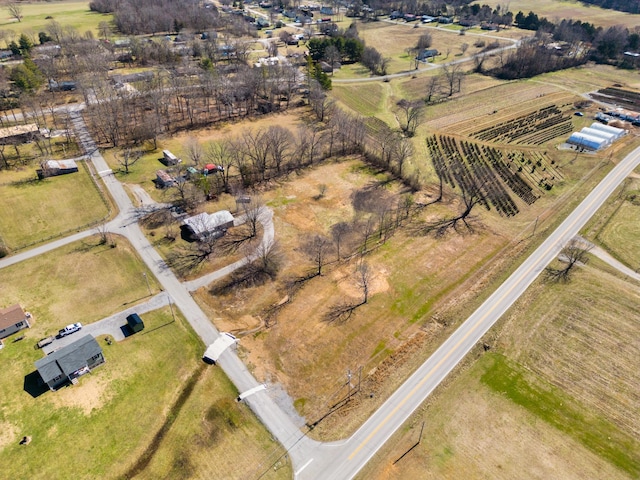 drone / aerial view featuring a rural view