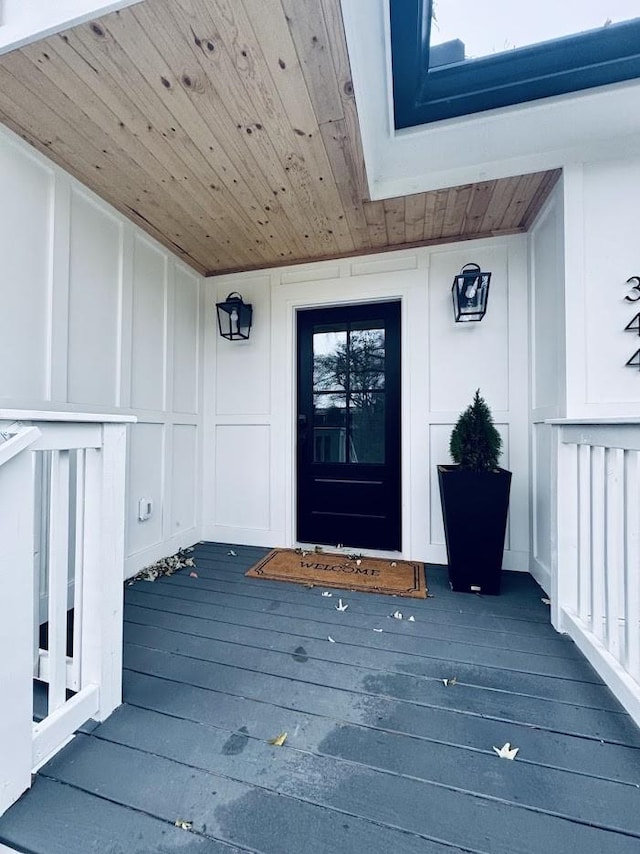 view of doorway to property