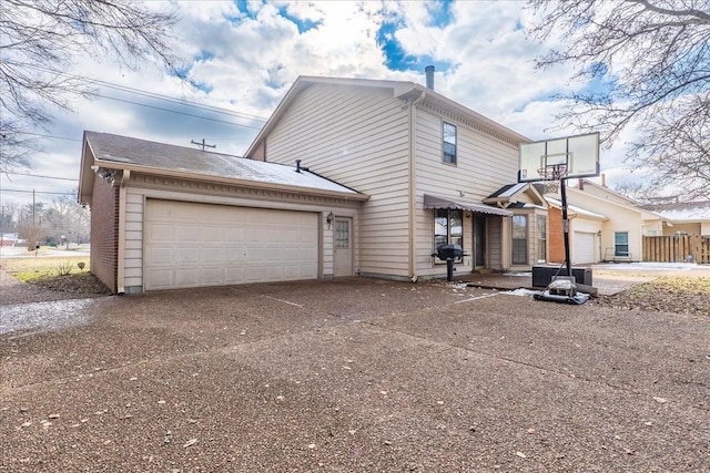 view of home's exterior featuring a garage