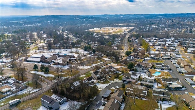 aerial view featuring a mountain view