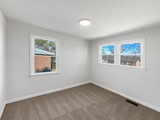 view of carpeted empty room