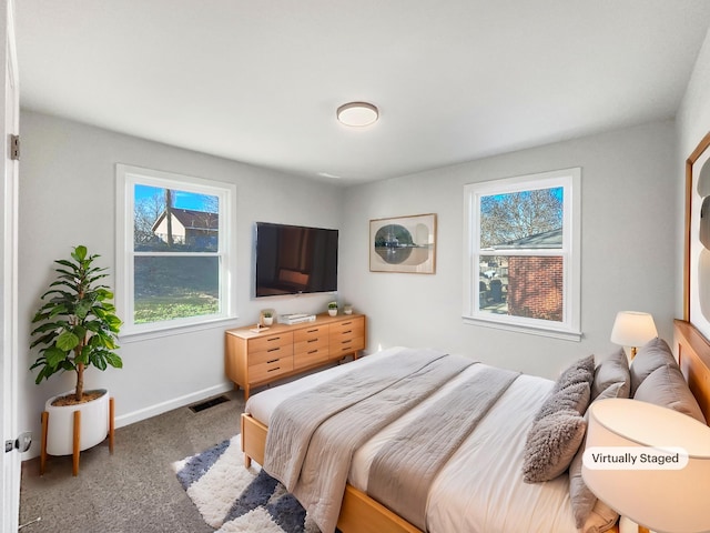 view of carpeted bedroom