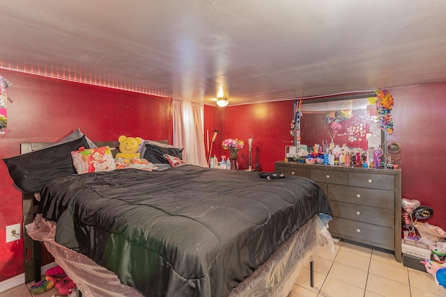 view of tiled bedroom