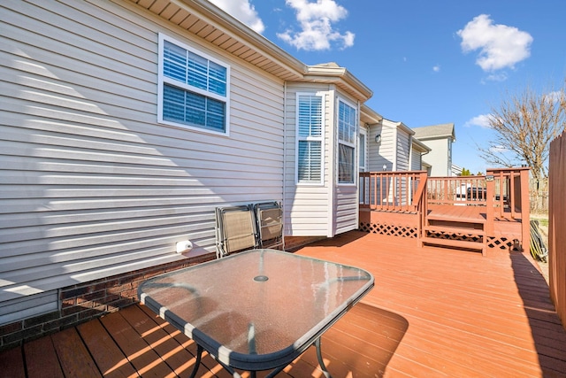 view of wooden deck