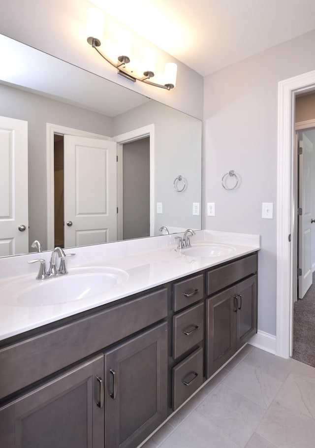 bathroom with vanity