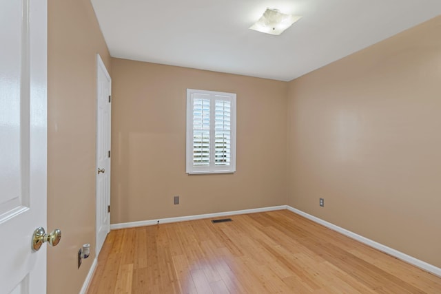 empty room featuring light wood-type flooring