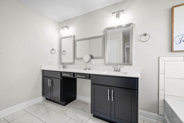 bathroom with vanity