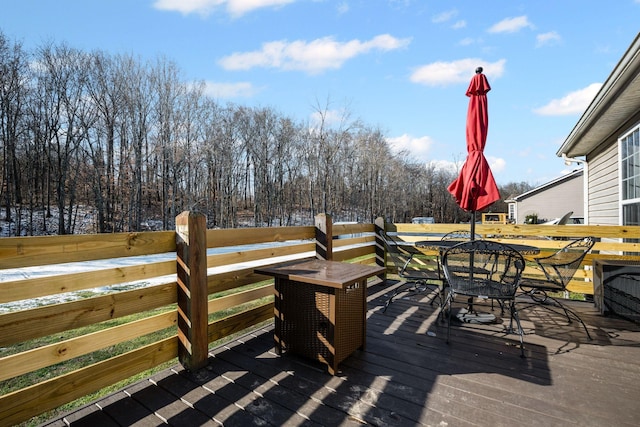 view of wooden terrace