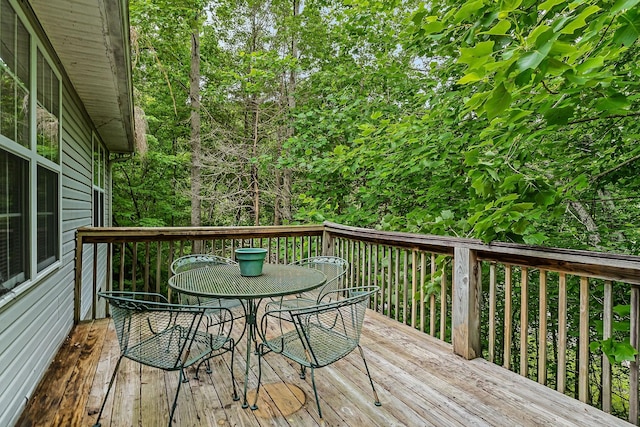 view of wooden terrace