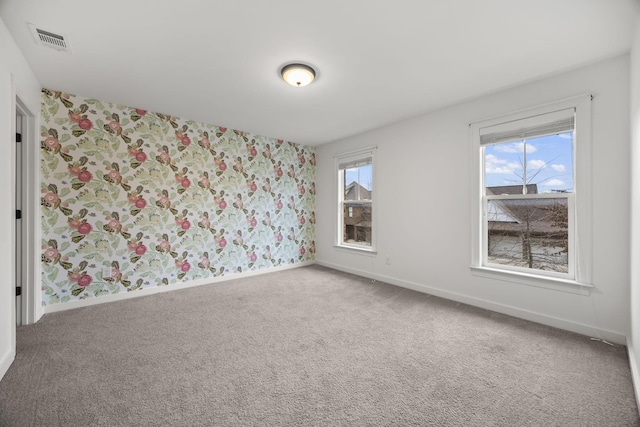 unfurnished room with carpet