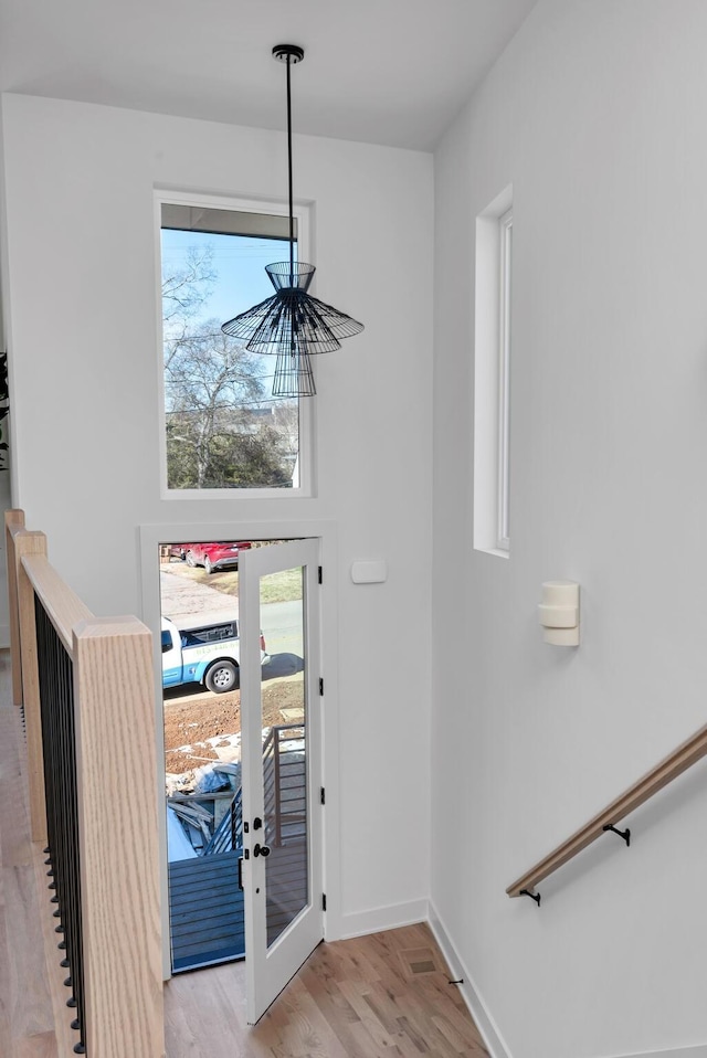 entryway featuring light hardwood / wood-style floors