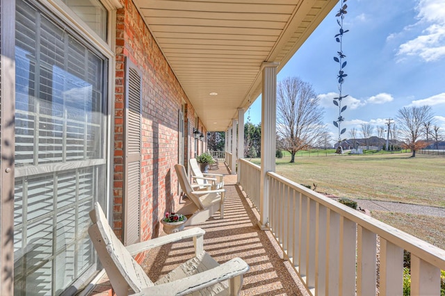 balcony with covered porch