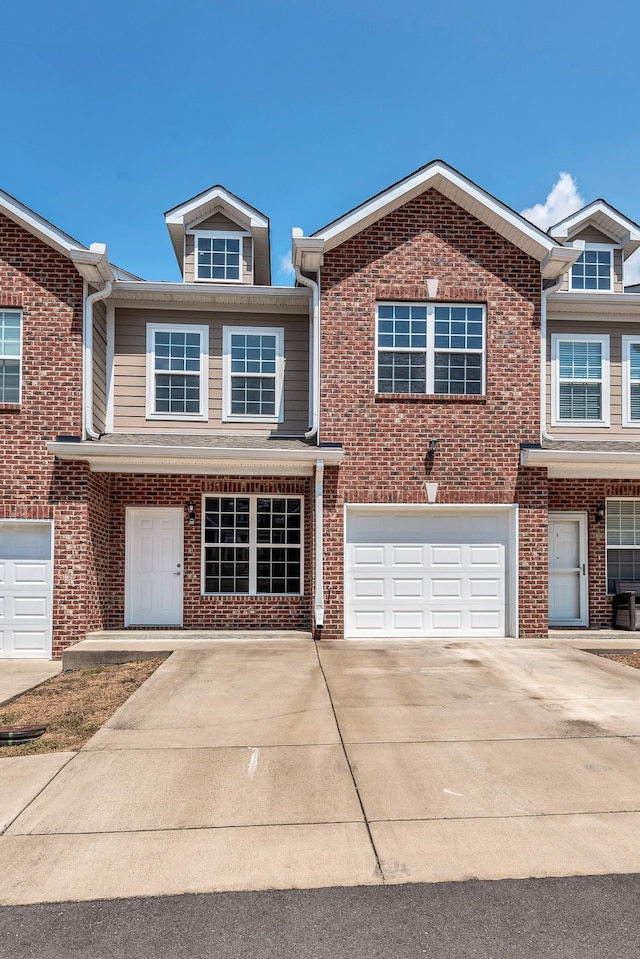 view of property with a garage