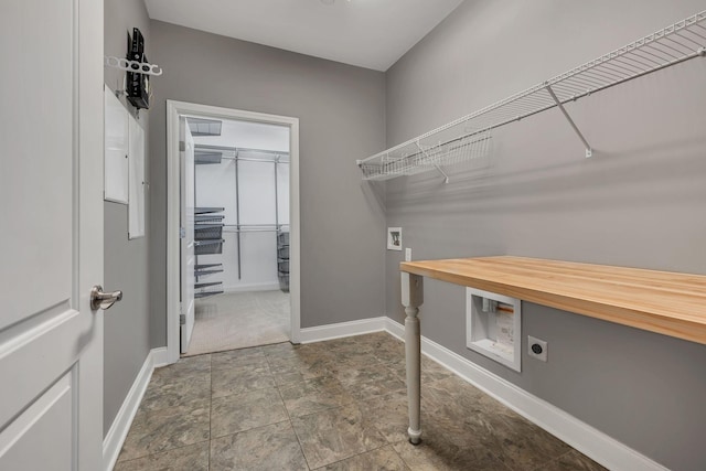 laundry room featuring washer hookup and hookup for an electric dryer