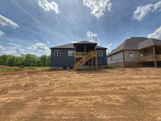 308 Griffey Ests, Clarksville, TN 37042 - back of property featuring stairway and a deck
