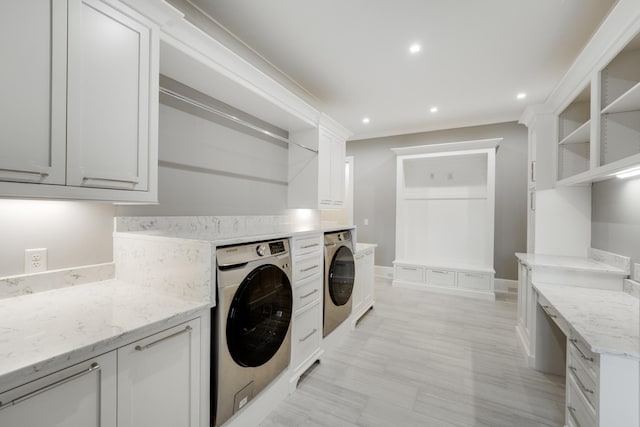 clothes washing area featuring washer / clothes dryer