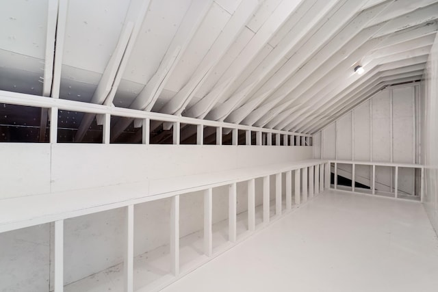 interior space with lofted ceiling