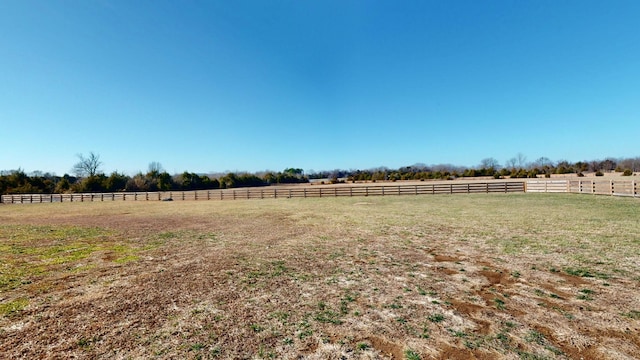 view of yard featuring a rural view