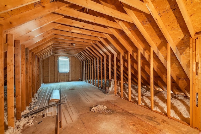 view of attic