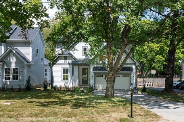 view of front of home with a front yard