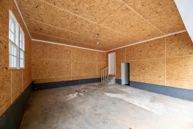 interior space featuring concrete floors