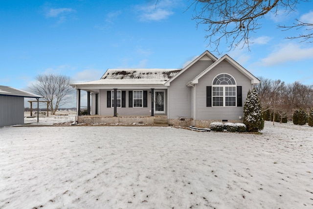 view of front of home