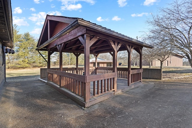 view of community with a gazebo