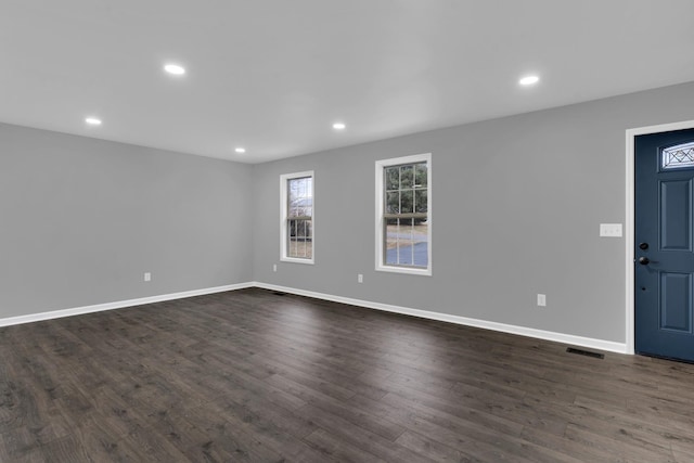 entryway featuring dark hardwood / wood-style flooring