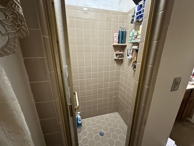 bathroom with walk in shower