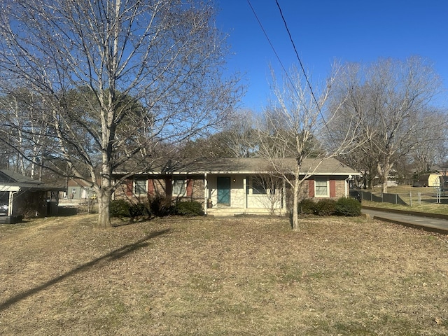 view of single story home