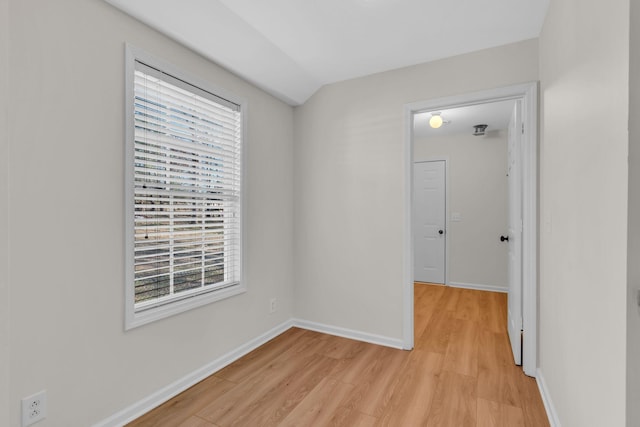 empty room featuring light hardwood / wood-style flooring