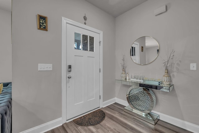 entrance foyer with hardwood / wood-style flooring