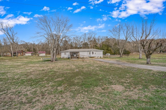 view of front of house with a front yard