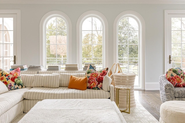 view of sunroom / solarium