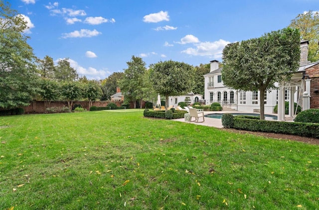 view of yard with a patio