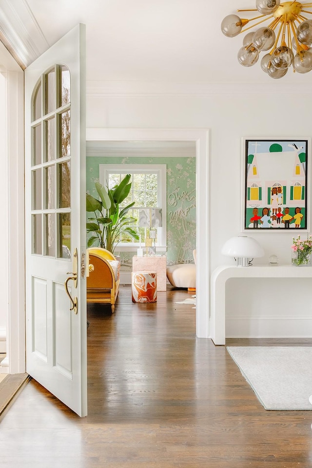 entryway featuring hardwood / wood-style floors