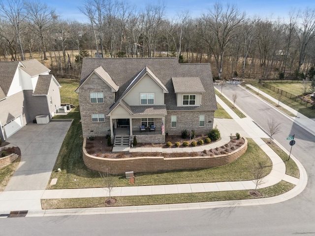 view of front of property with a porch