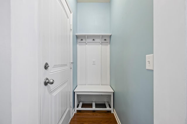 mudroom featuring hardwood / wood-style flooring