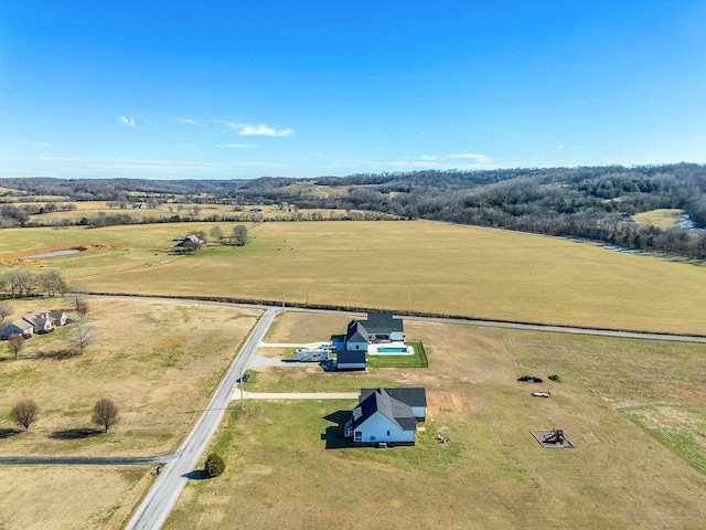 bird's eye view featuring a rural view