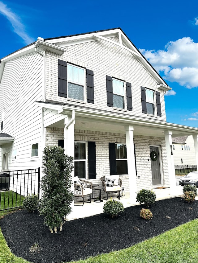 view of front of home with a porch