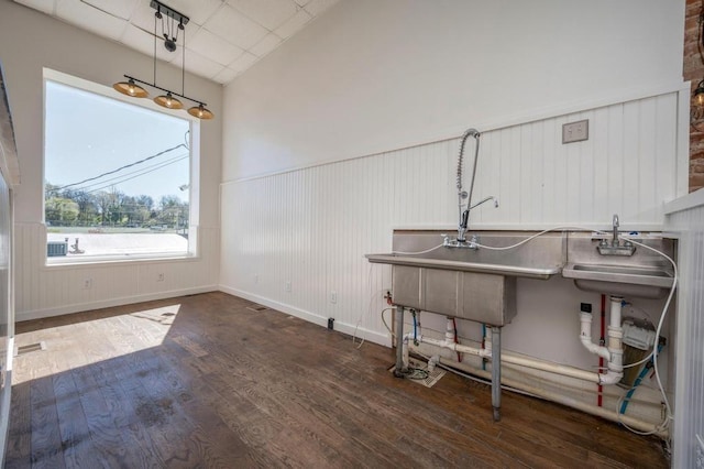 interior space featuring dark hardwood / wood-style flooring